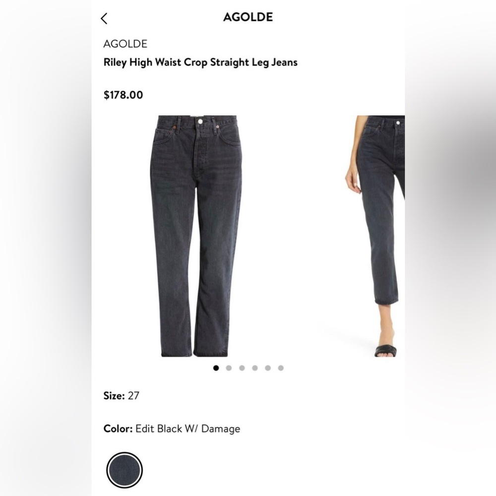 Agolde black jeans